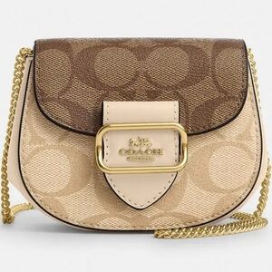 Coach Card Case In Blocked Signature Canvas